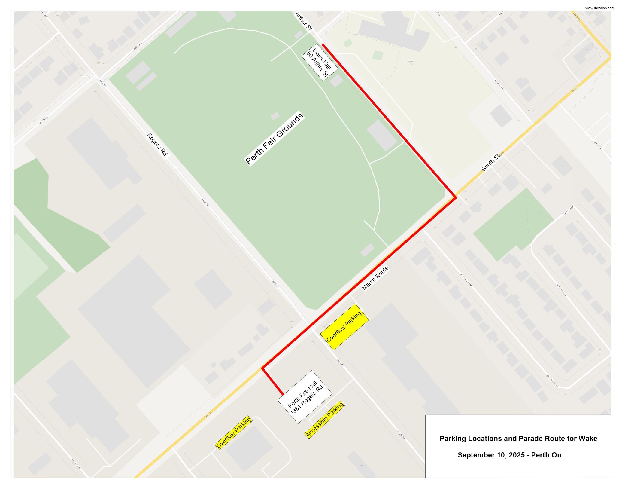 March Route & Parking Lots